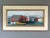 THE COLOURFUL HARBOUR Size: 13 x 23.6 inches (including frame) Oil on board A striking modernist coastal landscape...