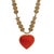Murano Glass Red Heart Pendant Heart & Star Beaded Necklace For Sale - Image 10 of 10