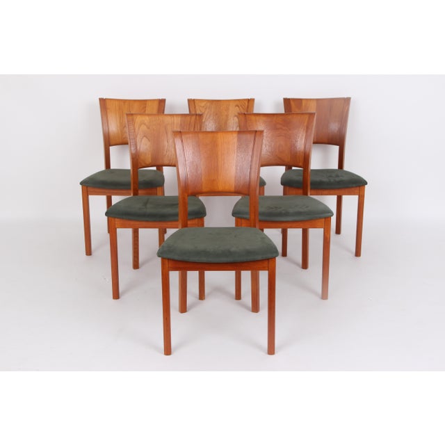 Danish Wooden Model 110 Dining Chairs by Helge Schultz for P. J. Furniture, 1980s, Set of 6 For Sale - Image 9 of 15