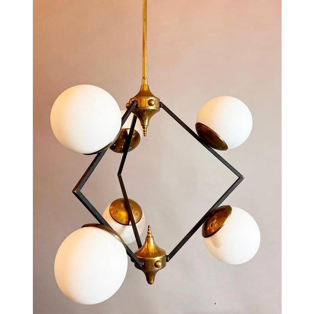 Mid-Century Italian Chandelier, 1960s For Sale - Image 4 of 7
