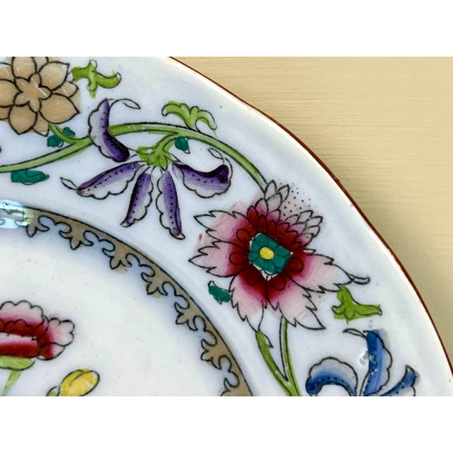 Antique Boch Freres Keramis Plate, 19th Century Chinoiserie Dessert Bread Plate For Sale - Image 9 of 11
