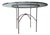 1970s Forged Iron and Glass Dining or Patio Table After Giacometti For Sale