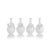 2020s 4-Piece Cameo Long Neck Porcelain Bud Vase Set For Sale - Image 5 of 5