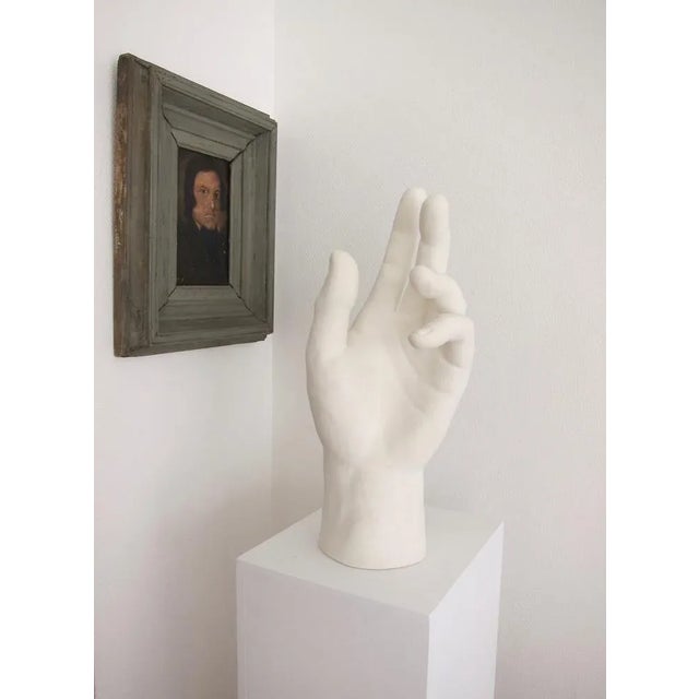 Large Plaster Hand, 1980s For Sale - Image 6 of 8