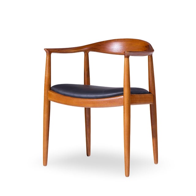 Hans Wegner for Johannes Hansen Mid Century Danish Teak the Chair - Pair For Sale In Chicago - Image 6 of 12