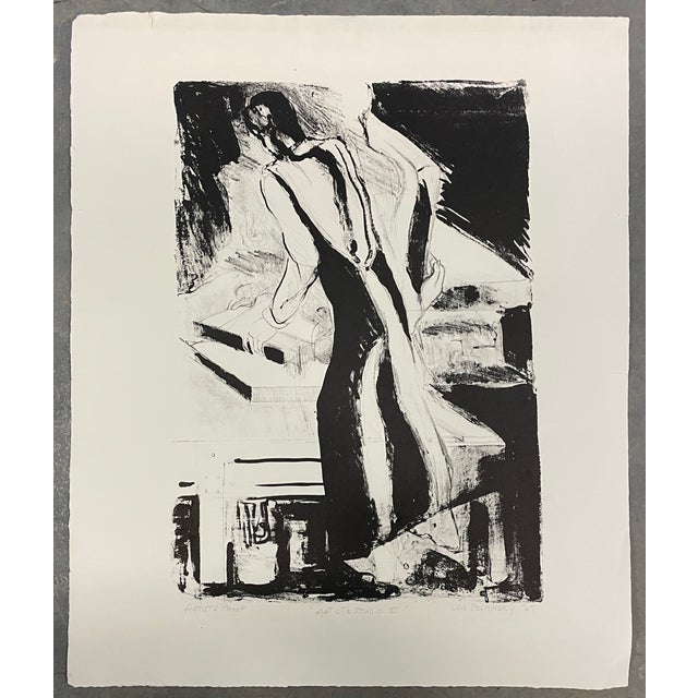 Figurative 1967 Lois Polansky Artist Studio Lithograph For Sale - Image 3 of 3