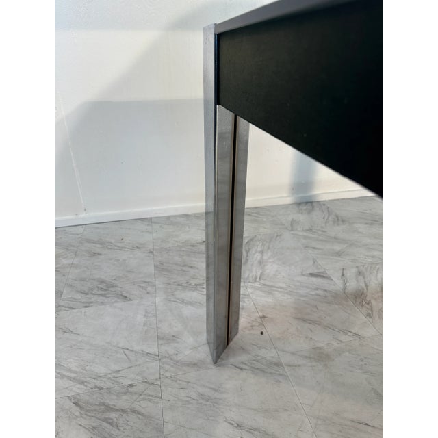1980s 1980s Vintage Italian Chrome and Glass Dining Table by Guido Faleschini X Hermes For Sale - Image 5 of 9