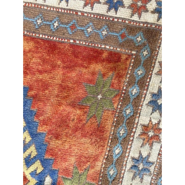 Blue Vintage Turkish Kars Rug, 1970s For Sale - Image 8 of 18