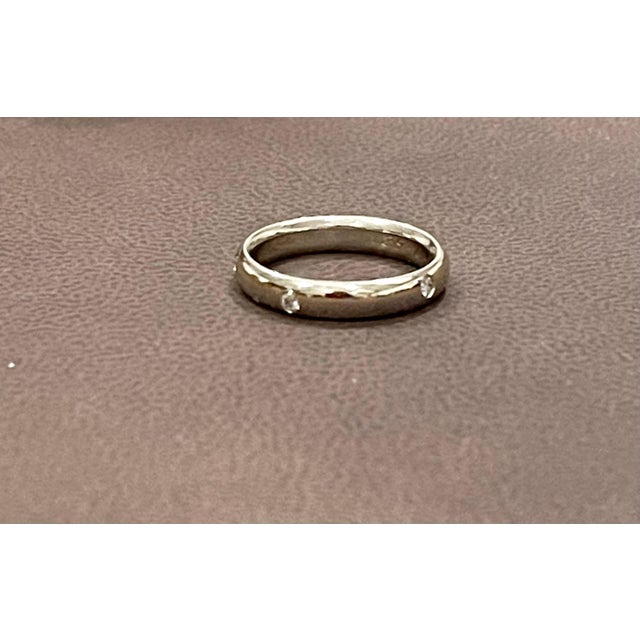 6 Flush Set Bezel Diamond Eternity Wedding Band in 18 Karat White Gold For Sale - Image 4 of 18