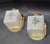1940s Vintage Art Deco Light Old Lamp Wall Sconces Fixture Brass & Star Frosted Cube Glass Shade Lamp Ship Light - a Pair For Sale - Image 5 of 5