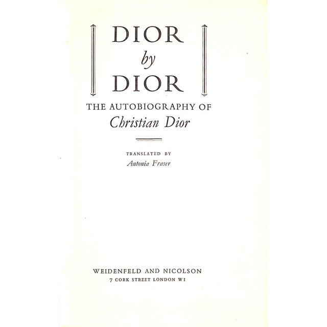 Traditional "Dior by Dior the Autobiography of Christian Dior" 1957 For Sale - Image 3 of 15