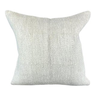 20 x 20 Hemp Pillow Turkish Cushion Natural Grayish White Pillow Cushion Cover For Sale