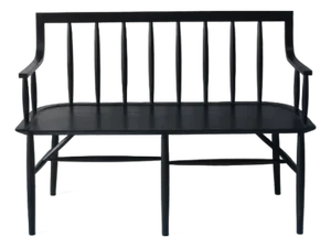 Senate Bench by Sawkille in Ebonized Oak Finish