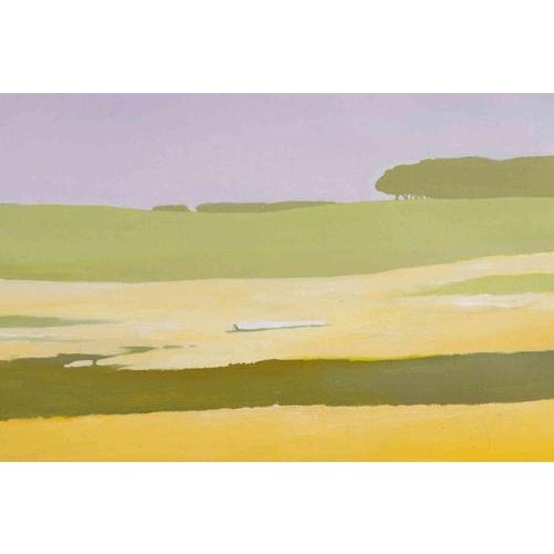 Gino Guida, Trunk in the Meadow, 1980s, Oil on Canvas For Sale - Image 4 of 5