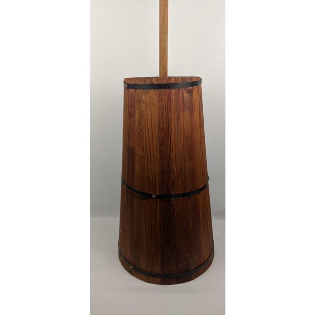 Antique Primitive Wooden Stave Butter Churn With Dasher, C. 1890–1919 For Sale - Image 10 of 14