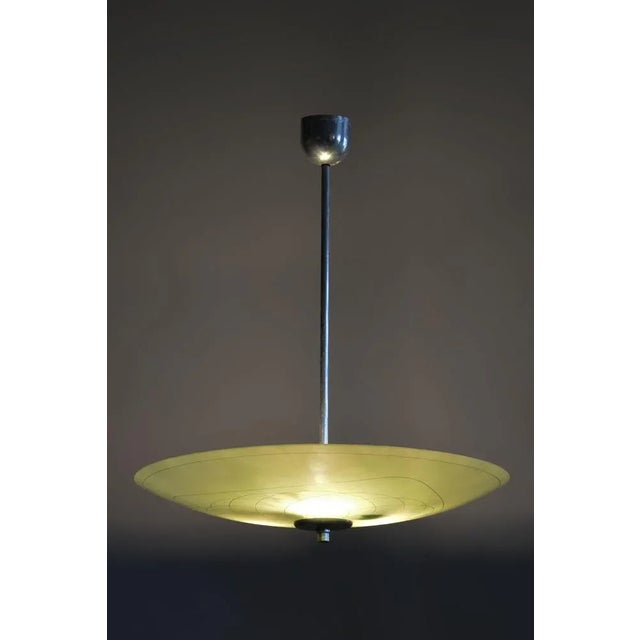 1950s Glass & Chrome Hanging Light, 1950s For Sale - Image 5 of 12