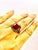 Gemstone Bochic “Orient” Vintage Ruby & Diamond Cocktail Ring 18K Gold & Silver For Sale - Image 7 of 12