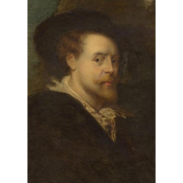 An original early 19th-century watercolour painting – Tommaso Minardi, Rubens' Self-portrait in a Hat, Copy after Uffizi...