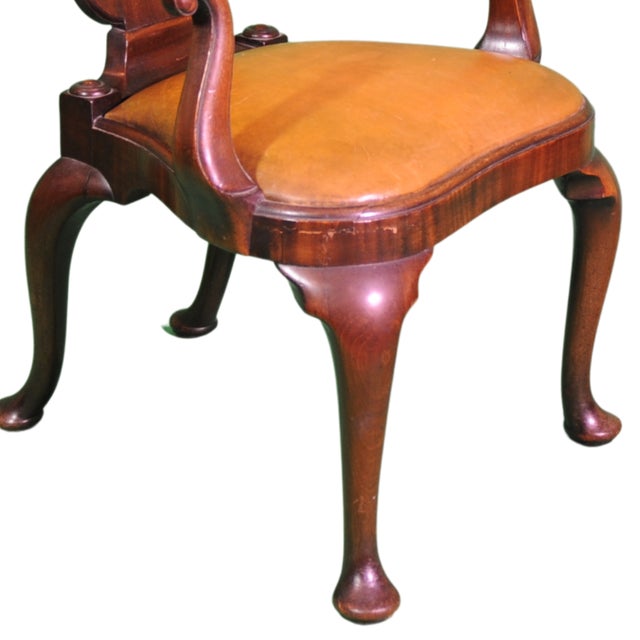 Antique Chippendale Style Georgian Chair, 1890 For Sale - Image 6 of 8