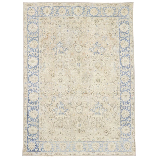 Vintage Persian Mashhad Rug - 08'11 X 12'04 For Sale - Image 9 of 9