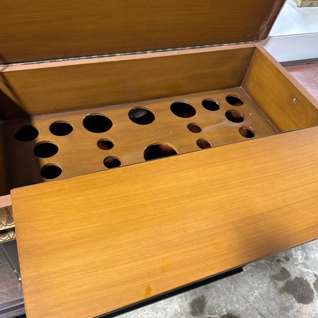 Chippy Art Deco Boho Egyptian Motif Server Bar For Sale - Image 10 of 12