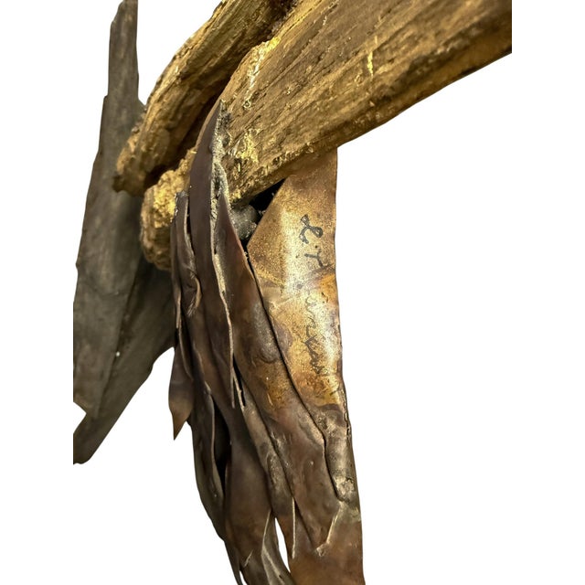 Monumental Lubomir Tomaszewski Signed Wood And Copper Bird Sculpture Seven Feet Tall This museum-quality monumental...
