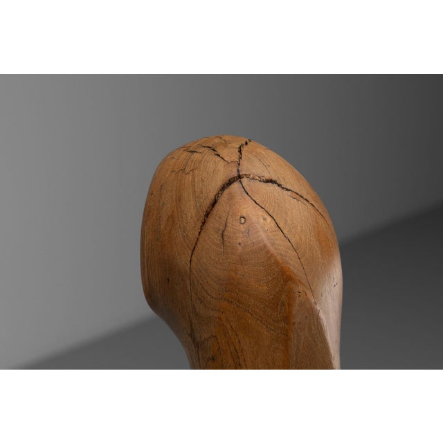 Abstract Oak Sculpture from LM, France, 1960s For Sale - Image 10 of 17