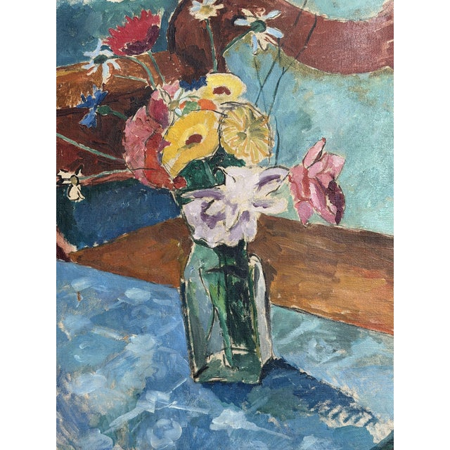 1910s Jean Heiberg, Flower Vase, Oil on Canvas, 1912 For Sale - Image 5 of 5