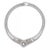 Contemporary Diamond 14k White Gold Graduated Links V Collar Necklace For Sale - Image 3 of 6