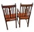 Pair of Antique Jacobean Revival Barley Twist Oak Armchairs Rust & Gold Damask For Sale - Image 4 of 13