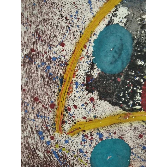Domingo Millan, Composition, 1986, Mixed Media on Paper For Sale - Image 3 of 6