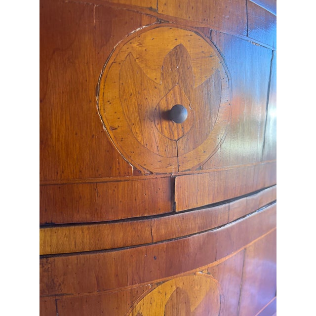 Chestnut 19th Century Marquetry Bombe Commode Chest For Sale - Image 8 of 9