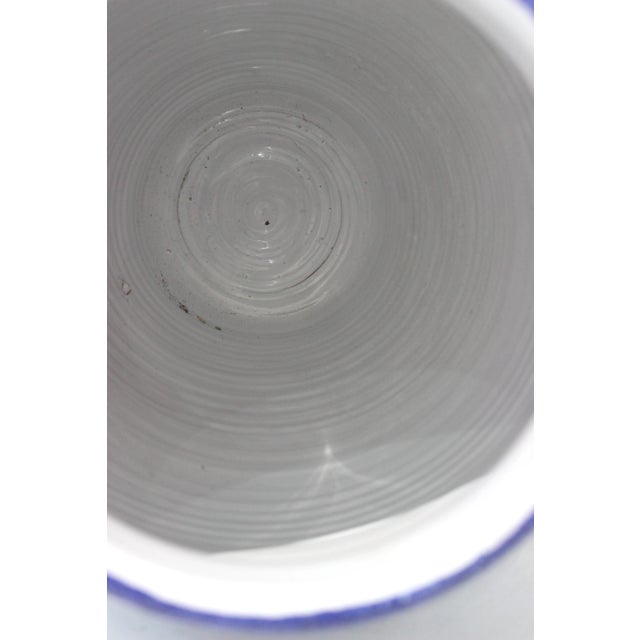 1970s Artisan Italian Terra Cotta Majolica Painted Urn For Sale - Image 9 of 10