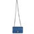 Blue Lambskin Chevron Mini Rectangular Flap Bag For Sale - Image 9 of 9