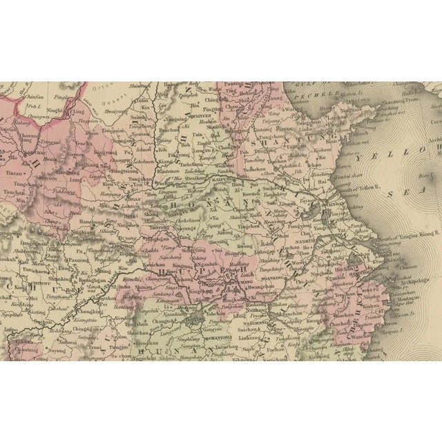 Johnson's China Map with Canton Inset, 1864 For Sale - Image 3 of 10