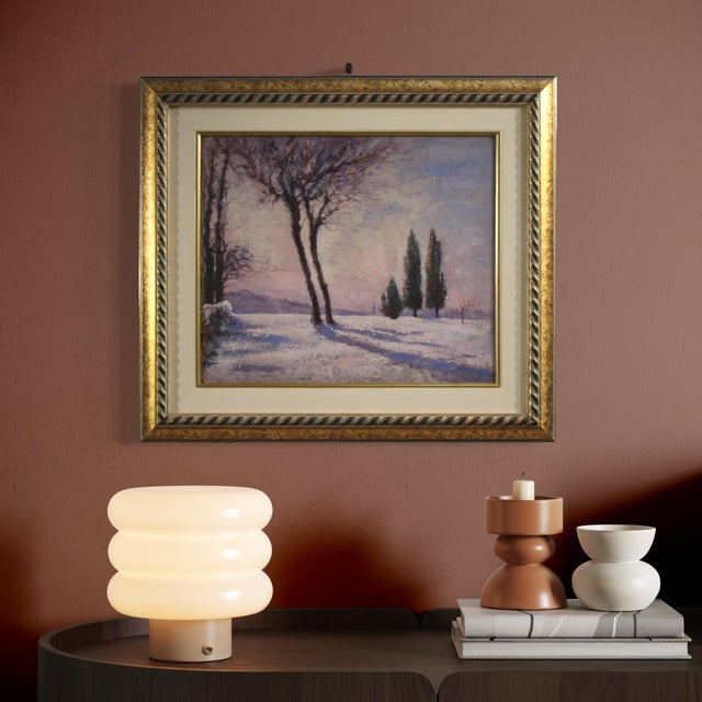 Italian Artist, Snowy Landscape, 1932, Oil on Board, Framed For Sale - Image 14 of 16