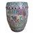 Vintage Chinese Hand-Painted Porcelain Garden Stool / Drum Stool With Floral & Figural Motif For Sale
