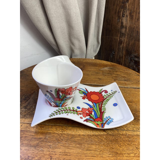 NewWave Acapulco Cup and Saucer from Villeroy & Boch, 2000s, Set of 2 For Sale - Image 3 of 12