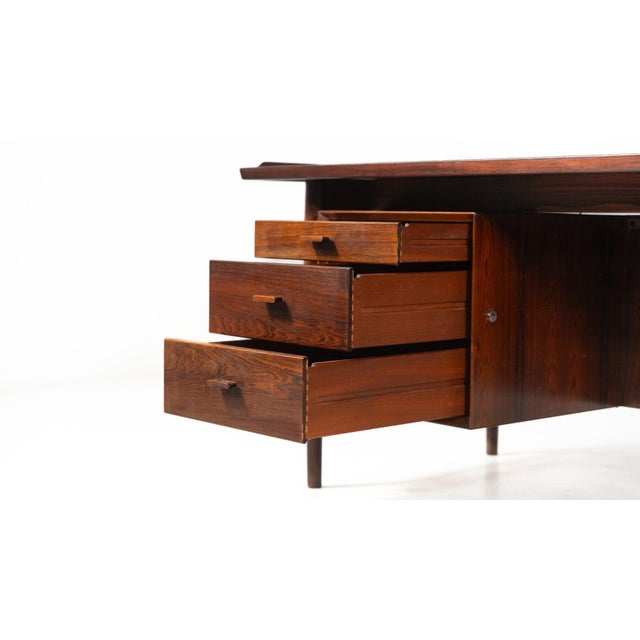 Brown 207 Executive Desk by Arne Vodder for Sibast, 1960s For Sale - Image 8 of 12