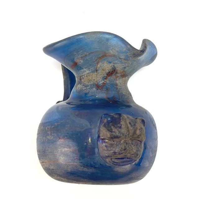 Blue Model A Scavo Art Glass Vase from Seguso, Italy, 1960s For Sale - Image 8 of 18