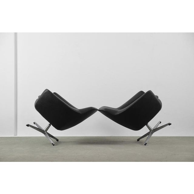 Black Set of Scandinavian Vintage Swivel Chairs, 1970s For Sale - Image 8 of 18