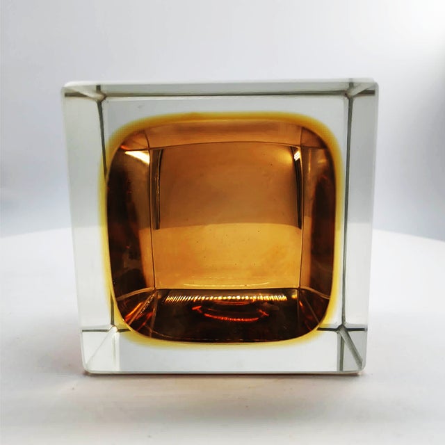 Vintage Square Ashtray in Murano Glass by Flavio Poli for Seguso, 1960s For Sale - Image 6 of 8