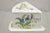 Antique Victorian Large Porcelain Covered Cheese Dish with Flowers and Leaves. Circa 19th Century. Measurements: 8.5" H x...