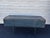 Classic deep-blue painted wood drop leaf table. Beuatifully designed and in excellent condition. Legs on wheels. Length...