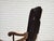 Danish Highback Armchair in Cowhide and Oak Wood, 1950s For Sale - Image 11 of 18