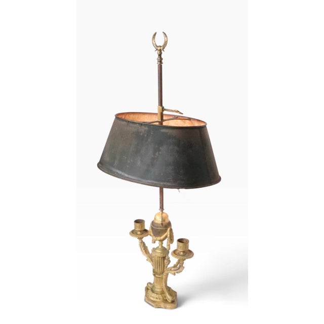French Vintage French Bouillotte Table Lamp For Sale - Image 3 of 12