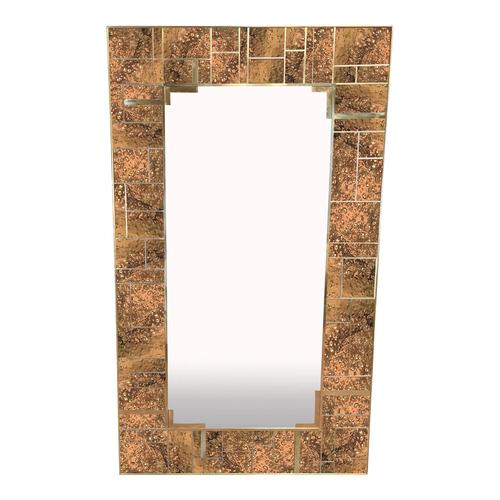 Not Yet Made - Made To Order Brass Rectangular Dotted Wall Mirror by Justfurnituress For Sale - Image 5 of 5