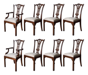Vintage Chippendale Dining Chairs by Maitland-Smith, Set of 8