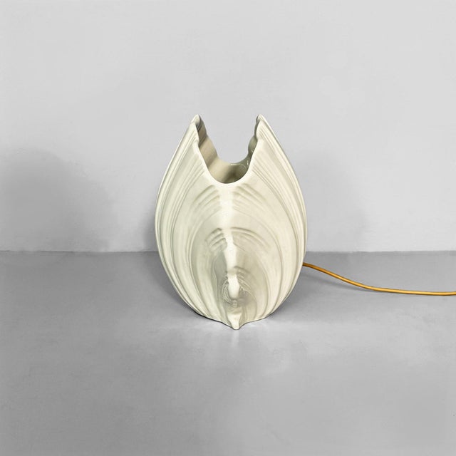 1960s Mid-Century Modern Italian Ceramic Shells Table Lamp from Este Ceramiche, 1960s For Sale - Image 5 of 15