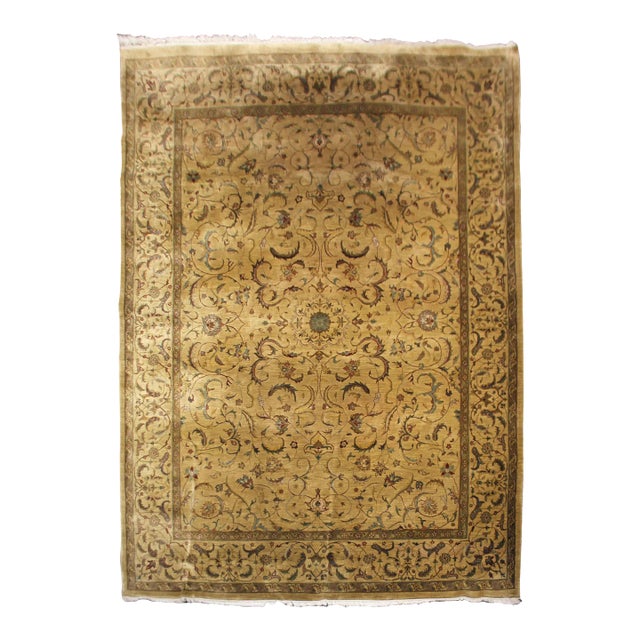 Handmade Traditional Design, Wool & Cotton Rug. 9'0" X 12'0" For Sale